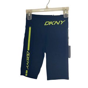 DKNY Sport Logo High-Waist Bike Shorts Black,